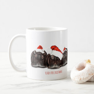 Mug de Noël 'Prêt pour Noël' Hippopotames endormis