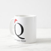 Mug de Noël "Q" initial (Devant gauche)