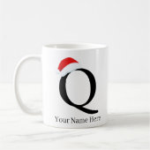 Mug de Noël "Q" initial (Gauche)