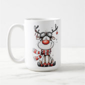 Mug de Noël Renne Drôle – Oh Mon Cerf ! (Gauche)