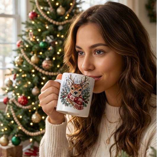 Mug de Noël Renne Mignon