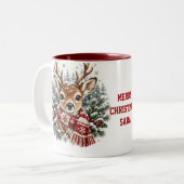 Mug de Noël Renne Mignon (Devant gauche)