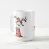 Mug de Noël Renne Mignon – Oh Cerf ! (Devant gauche)