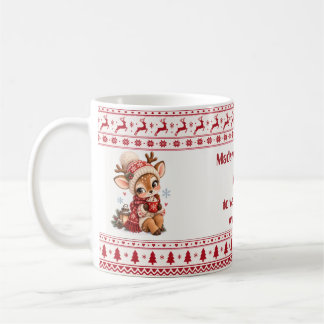 Mug de Noël Renne Personnalisé