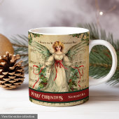 Mug de Noël Rétro Ange Cadeau pour Elle Souvenir