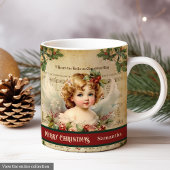 Mug de Noël Rétro Ange Cadeau pour Elle Souvenir