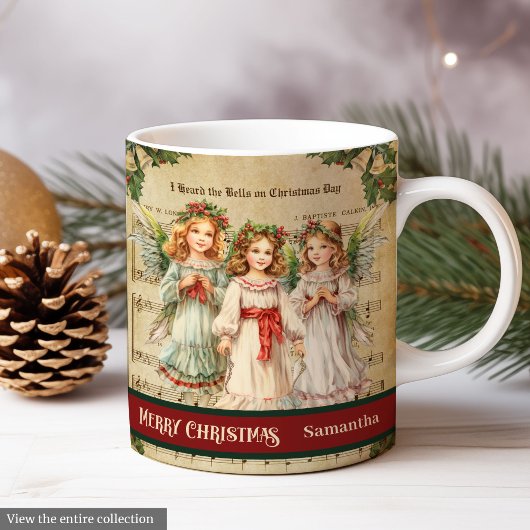 Mug de Noël Rétro Ange Cadeau pour Elle Souvenir