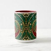 Mug de Noël Rouge Or Vert Vacances (Centre)