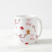 Mug de Noël ruban coquette mignon (Devant droit)
