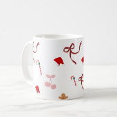 Mug de Noël ruban coquette mignon (Devant gauche)