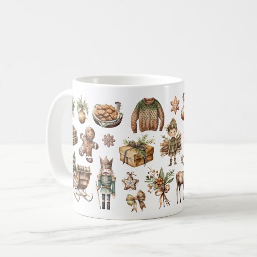 Mug de Noël rustique (Devant gauche)