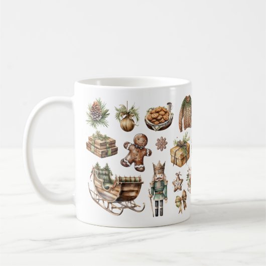 Mug de Noël rustique (Gauche)