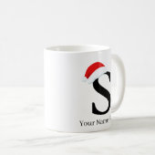 Mug de Noël "S" initial (Devant droit)