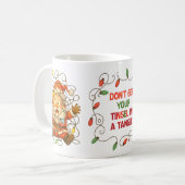 Mug de Noël Santa coincé drôle (Devant gauche)