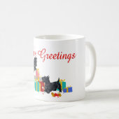 Mug de Noël Scottish Terrier (Devant droit)