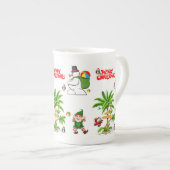 Mug de Noël, Snowman, Summer Beach Père Noël (Devant droit)