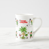 Mug de Noël, Snowman, Summer Beach Père Noël (Droite)