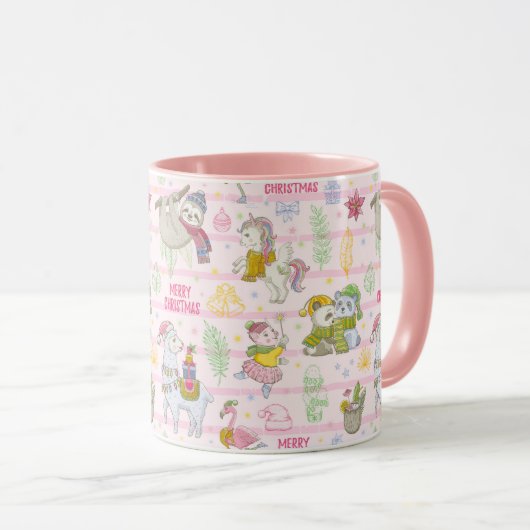 Mug de Noël tropical (Devant droit)