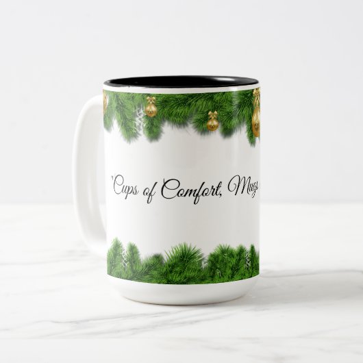 Mug de Noël vert festif (Devant gauche)