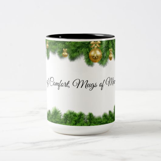 Mug de Noël vert festif (Centre)