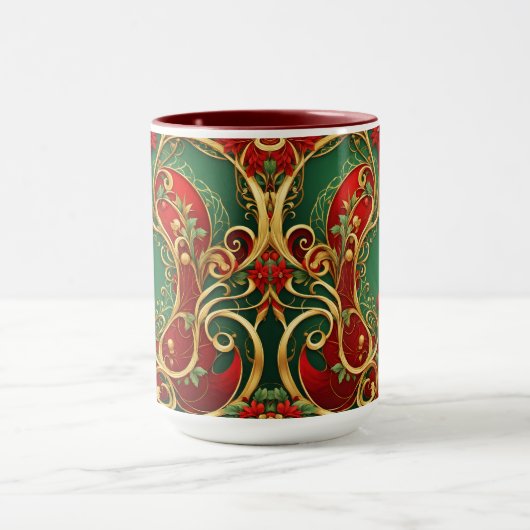 Mug de Noël vert rouge (Centre)