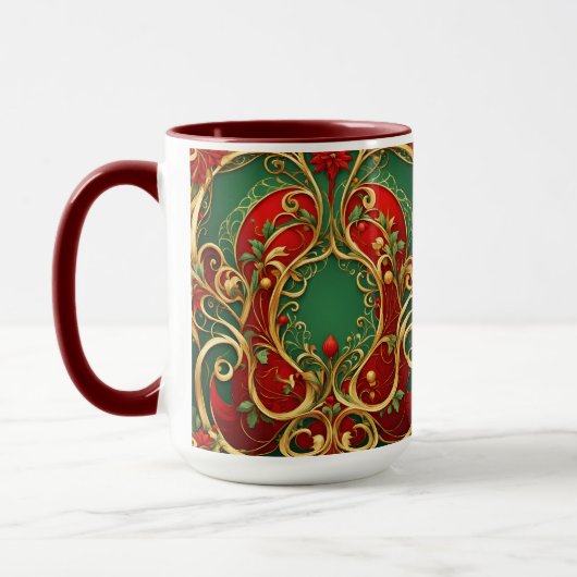 Mug de Noël vert rouge (Gauche)