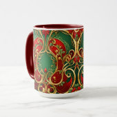 Mug de Noël vert rouge (Devant gauche)