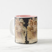 Mug de Noël victorien rose vintage (Devant gauche)