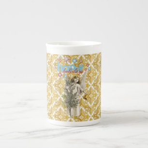 Mug de Noël, Vintage, Joyeux Ange des Fêtes