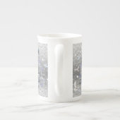 Mug de Noël, Vintage, Joyeux Arbre Bleu (Dos)