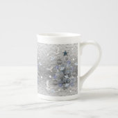 Mug de Noël, Vintage, Joyeux Arbre Bleu (Droite)
