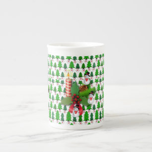 Mug de Noël, Vintage, Joyeux bonhomme de neige de