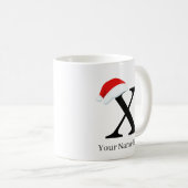 Mug de Noël "X" initial (Devant droit)
