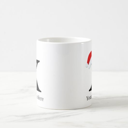 Mug de Noël "X" initial (Centre)