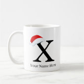 Mug de Noël "X" initial (Gauche)