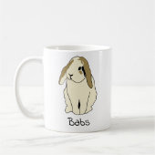 Mug de nom de lapin Lop personnalisé - Rabbit pers (Gauche)