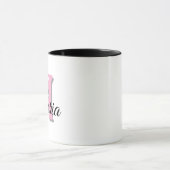 Mug de nom de monogramme personnalisé (Centre)