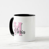 Mug de nom de monogramme personnalisé (Devant gauche)