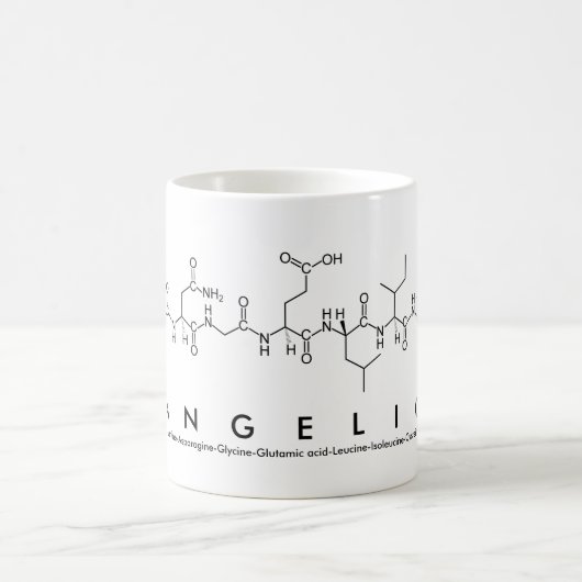 Mug de nom de peptide angélique (Centre)