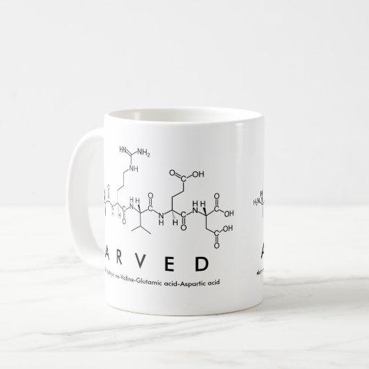 Mug de nom de peptide arc (Devant gauche)