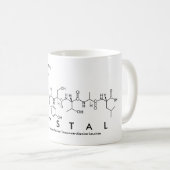 Mug de nom de peptide cristal (Devant droit)