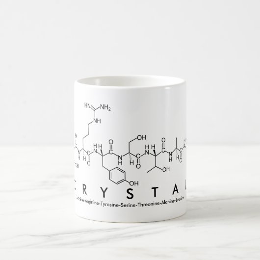 Mug de nom de peptide cristal (Centre)