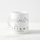 Mug de nom de peptide Darian (Devant gauche)