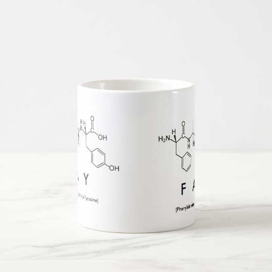 Mug de nom de peptide de foin (Centre)