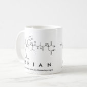 Mug de nom de peptide de Rhian (Devant gauche)