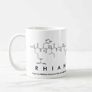 Mug de nom de peptide de Rhian