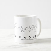 Mug de nom de peptide Hadley (Devant droit)