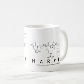 Mug de nom de peptide Harper (Devant droit)