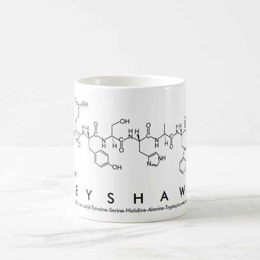 Mug de nom de peptide Keyshawn (Centre)