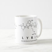 Mug de nom de peptide lyrique (Devant droit)
